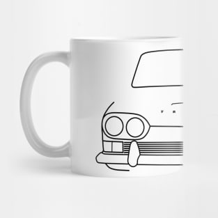 Triumph 2000 Mk 1 classic car black outline graphic Mug